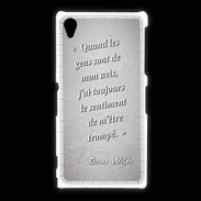 Coque Sony Xpéria Z1 Avis gens Gris Citation Oscar Wilde