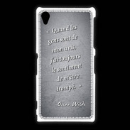 Coque Sony Xpéria Z1 Avis gens Noir Citation Oscar Wilde