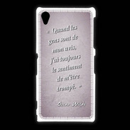 Coque Sony Xpéria Z1 Avis gens Rose Citation Oscar Wilde