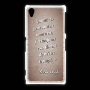 Coque Sony Xpéria Z1 Avis gens Rouge Citation Oscar Wilde