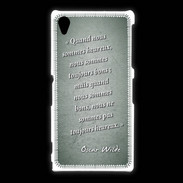 Coque Sony Xpéria Z1 Bons heureux Vert Citation Oscar Wilde