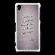 Coque Sony Xpéria Z1 Choix ennemis Violet Citation Oscar Wilde