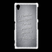Coque Sony Xpéria Z1 Emotion égarée Noir Citation Oscar Wilde