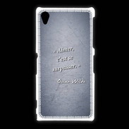 Coque Sony Xpéria Z1 Aimer Bleu Citation Oscar Wilde