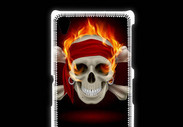 Coque Sony Xpéria Z1 Tête de mort en flamme 5