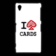 Coque Sony Xpéria Z1 I love Cards spade