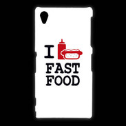 Coque Sony Xpéria Z1 I love Fast Food