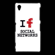 Coque Sony Xpéria Z1 I love Social Net
