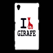 Coque Sony Xpéria Z1 I love Girafe