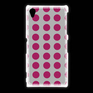 Coque Sony Xpéria Z1 pois gris & framboise
