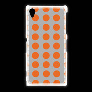 Coque Sony Xpéria Z1 pois gris & orange