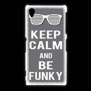 Coque Sony Xpéria Z1 Keep Calm Funky Gris
