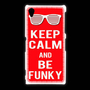 Coque Sony Xpéria Z1 Keep Calm Funky Rouge
