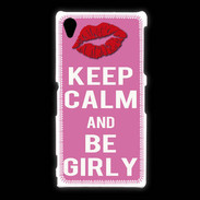 Coque Sony Xpéria Z1 Keep Calm Girly Rose