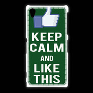 Coque Sony Xpéria Z1 Keep Calm Like This Vert