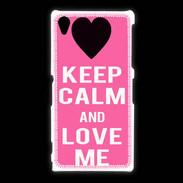 Coque Sony Xpéria Z1 Keep Calm Love me Rose