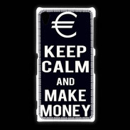 Coque Sony Xpéria Z1 Keep Calm Make money Noir