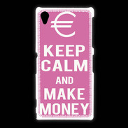 Coque Sony Xpéria Z1 Keep Calm Make money Rose