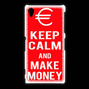 Coque Sony Xpéria Z1 Keep Calm Make money Rouge