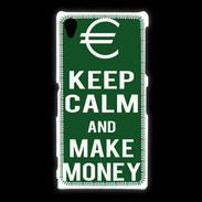 Coque Sony Xpéria Z1 Keep Calm Make money Vert