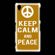 Coque Sony Xpéria Z1 Keep Calm Peace Orange