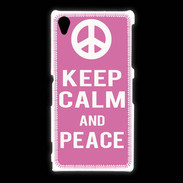 Coque Sony Xpéria Z1 Keep Calm Peace Rose