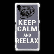 Coque Sony Xpéria Z1 Keep Calm Reelax Gris