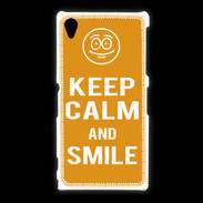 Coque Sony Xpéria Z1 Keep Calm Smile Orange