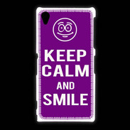 Coque Sony Xpéria Z1 Keep Calm Smile Violet