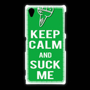 Coque Sony Xpéria Z1 Keep Calm Suck me Vert