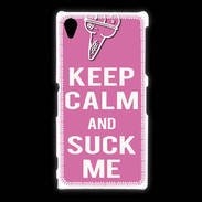 Coque Sony Xpéria Z1 Keep Calm Suck me Rose