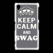 Coque Sony Xpéria Z1 Keep Calm Swag Gris