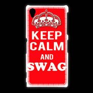 Coque Sony Xpéria Z1 Keep Calm Swag Rouge