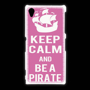 Coque Sony Xpéria Z1 Keep Calm Be a Pirate Rose