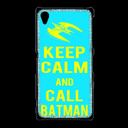 Coque Sony Xpéria Z1 Keep Calm Batman Cyan