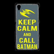 Coque Sony Xpéria Z1 Keep Calm Call Batman Gris