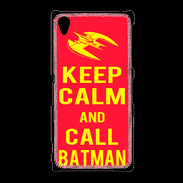 Coque Sony Xpéria Z1 Keep Calm Call Batman Rouge