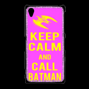 Coque Sony Xpéria Z1 Keep Calm Call Batman Rose