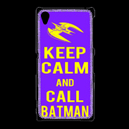 Coque Sony Xpéria Z1 Keep Calm Call Batman Violet