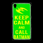 Coque Sony Xpéria Z1 Keep Calm Call Batman Vert