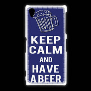 Coque Sony Xpéria Z1 Keep Calm Have a beer Bleu