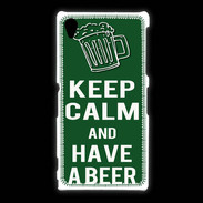 Coque Sony Xpéria Z1 Keep Calm Have a beer Vert
