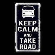 Coque Sony Xpéria Z1 Keep Calm Take Road Noir