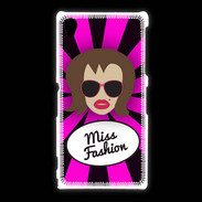 Coque Sony Xpéria Z1 Miss Fashion Chatain