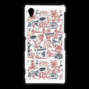 Coque Sony Xpéria Z1 Adishatz All Over Rugby YM