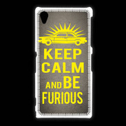 Coque Sony Xpéria Z1 Keep Calm and Be Furious Gris