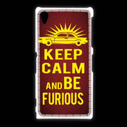Coque Sony Xpéria Z1 Keep Calm and Be Furious Rouge