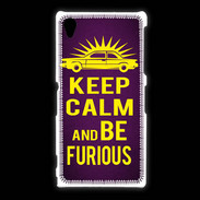 Coque Sony Xpéria Z1 Keep Calm and Be Furious Violet