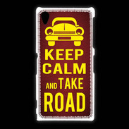 Coque Sony Xpéria Z1 Keep Calm and Take o road 2 Rouge