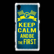 Coque Sony Xpéria Z1 Keep Calm and Be the First Bleu